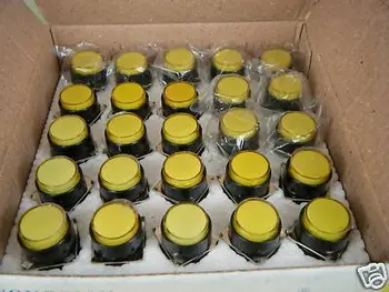 

N/C N/O Momentary Yellow Led Push Switch 12V Y16 25pcs