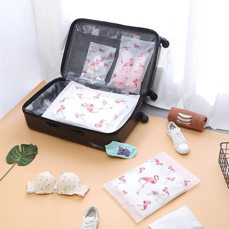 Creative Flamingo Pattern Cosmetic Bag EVA Sealed Transparent Make Up Beauty Bag Storage Toiletry Multifunction Wash Kit Creative Flamingo Pattern Cosmetic Bag EVA Sealed Transparent Make Up Beauty Bag Storage Toiletry Multifunction Wash Kit