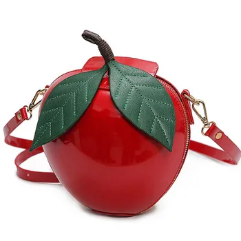 

Women Crossbody Bags Famous Brand Red Circular Apple Bag Fashion Female Messenger Bags Leaves Mini Bags for Teenager Girls