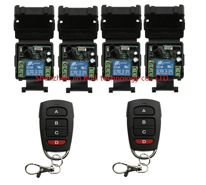 

DC 12V 1CH обучения код беспроводной переключатель системы дистанционного управления teleswitch 1 * приемник и 3 * передатчик аппликатор двери гаража