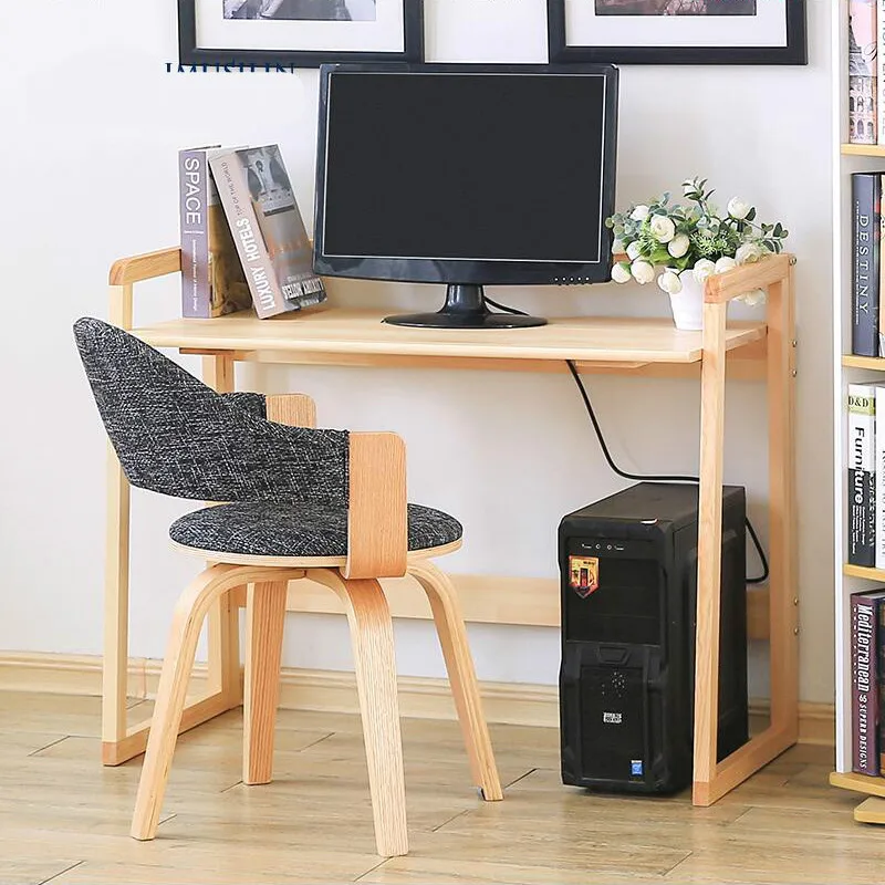 Solid wood household folding computer desk modern simple