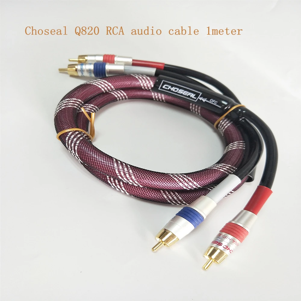 Choseal-Q-820-Hifi-Audio-Interconnect-Cable-With-Gold-Plated-RCA-Plug-OFC-1-Meter03_副本 (2)