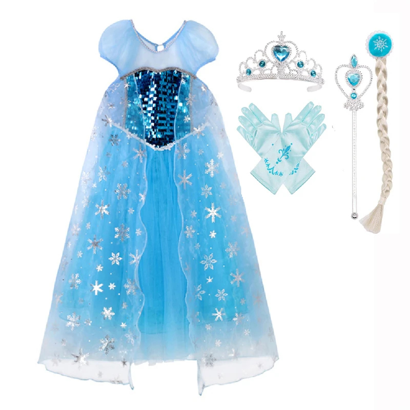 

Pearl Diary Elsa Dress Toddler Dress Up Princess Costume Girls Dresses With Cape Little Girls Princess Elsa Fancy Dress Costume