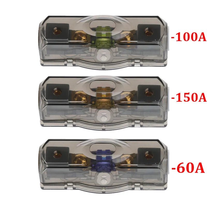 

OOTDTY Block Car Fuse Box Holder Stereo Seats Voltage Exposure Safe Durable Tool 60A/100A/150A