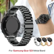 Ремешок для часов из нержавеющей стали для samsung gear S3 классический металлический ремешок для gear S3 Смарт-часы 3 звеньев ремешок для часов с регулировочным инструментом