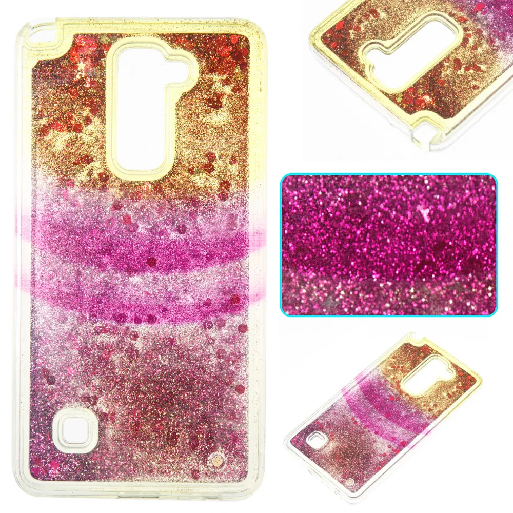 High Quality Soft Flash The Rainbow Series Glitter Dynamic Liquid Quicksand Phone Back Cover Case For LG LS775 |