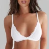 VRAIMMOI Sexy dentelle mince Triangle soutien-gorge pour femmes sans fil Lingerie sous-vêtements Transparent solide blanc/noir Bralette ► Photo 1/6