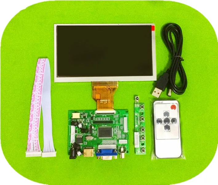

6.5 Inch 800*480 LCD Screen AT065TN14 Driver Board Monitor HDMI VGA AV LVDS for Raspberry Pi Input Mini Display Panel