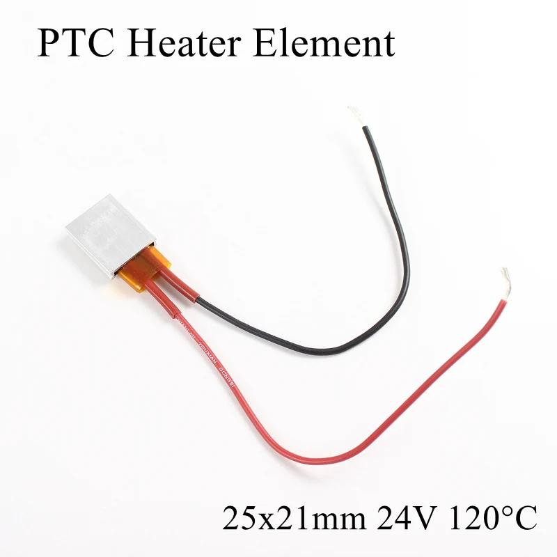 25x21 мм 24 в 120 градусов Цельсия Алюминиевый PTC нагревательный элемент постоянный термостат термистор Датчик нагрева воздуха с оболочкой 25*21 мм