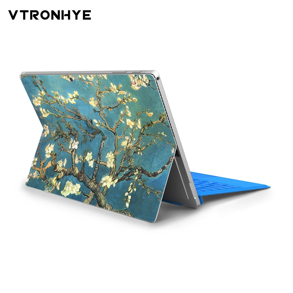 

Colorful flowers series Vinyl Decal Stickers for Microsoft Surface Pro 5 Pro 6 Full Back Cover Laptop Stickers for Surface Pro 4