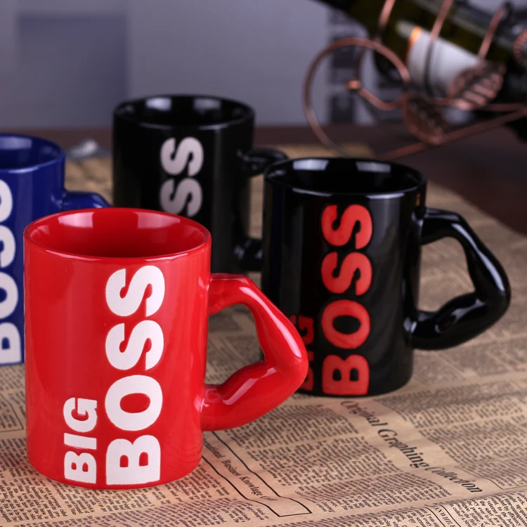 450 мл креативная керамическая чашка BOSS, Индивидуальная модель мускулов, ручная кружка, кофейная кружка, домашняя офисная чашка для воды