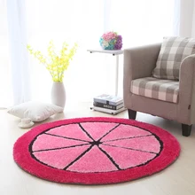 Fashion plush 3D round carpet rug Children's room living room bedroom rugs Dressing room cloakroom mat Basket round pad