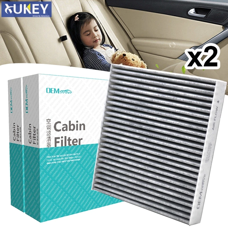 

2PC Car Activated Carbon Cabin Air Filter B727A-79925 27277-4M425 For Nissan Murano Z50 Teana J31 X-trail T30 Peugeot 4007 4008