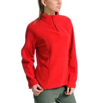 

Women Plus Size Fleece Jacket Half-Zip Pullover Lightweight Camping Hiking Hunting Outdoor Sports Overcoat