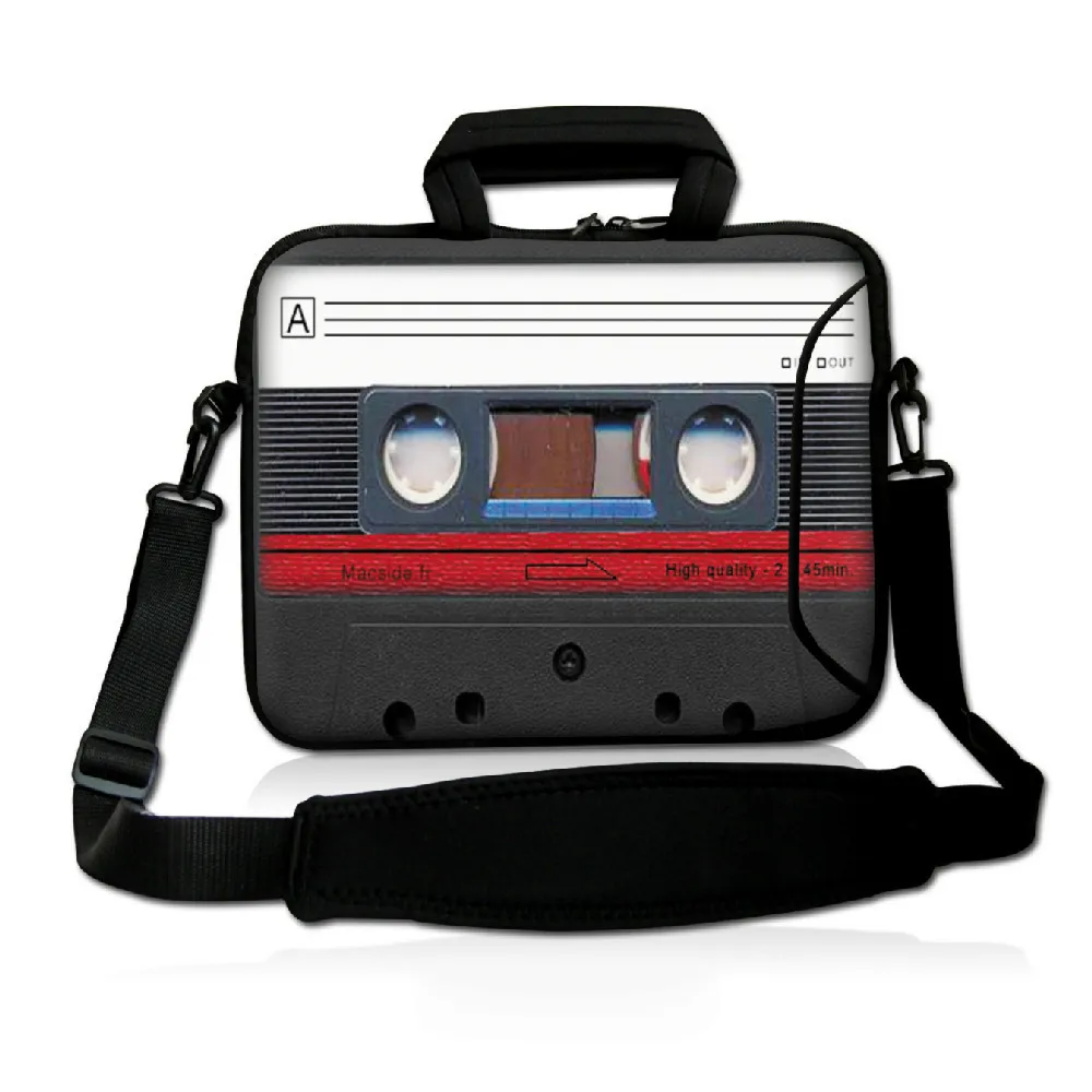13" Cassette Tape Laptop Bag Carry Case Sleeve w.Pocket