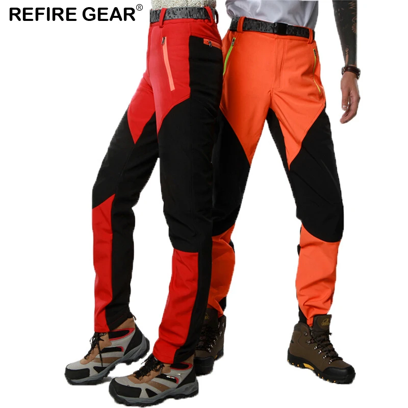 ReFire Gear invierno al aire libre Soft Shell pantalones hombres cálidos a prueba de viento transpirable Camping polar pantalones masculinos senderismo Pantalones deportivos ReFire Gear invierno al aire libre Soft Shell pantalones hombres cálidos a prueba de viento transpirable Camping polar pantalones masculinos senderismo Pantalones deportivos