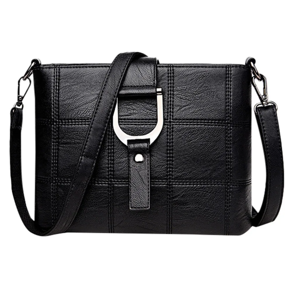 

Explosion Fashion design Ladies High-Grade Soft Zipper Leather Multi-Function Vintage Messenger Bag Shoulder Bag Versatile #6