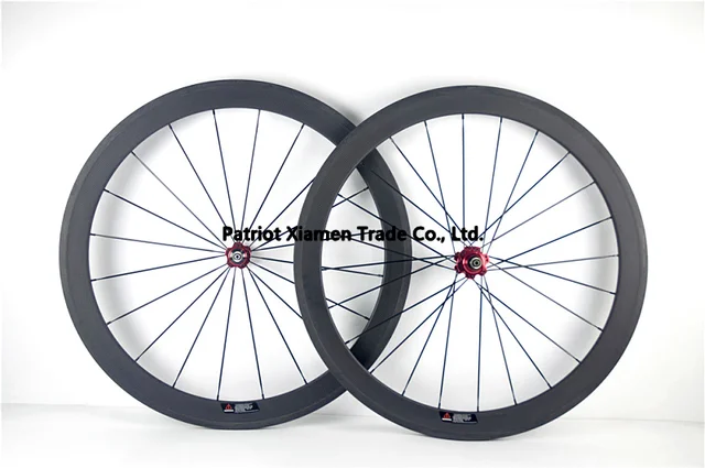 Cheap Factory sale 50mm full carbon wheelset clincher bike wheels 700c road bicycle wheels+Freeshipping
