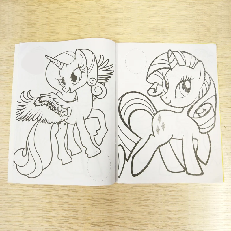 20x27CM 16 Page Pony Coloring Book Sticker Book Children kids Books Adults Coloring Books Painting/Drawing/Art 2 cover patterns 20x27CM 16 Page Pony Coloring Book Sticker Book Children kids Books Adults Coloring Books Painting/Drawing/Art 2 cover patterns