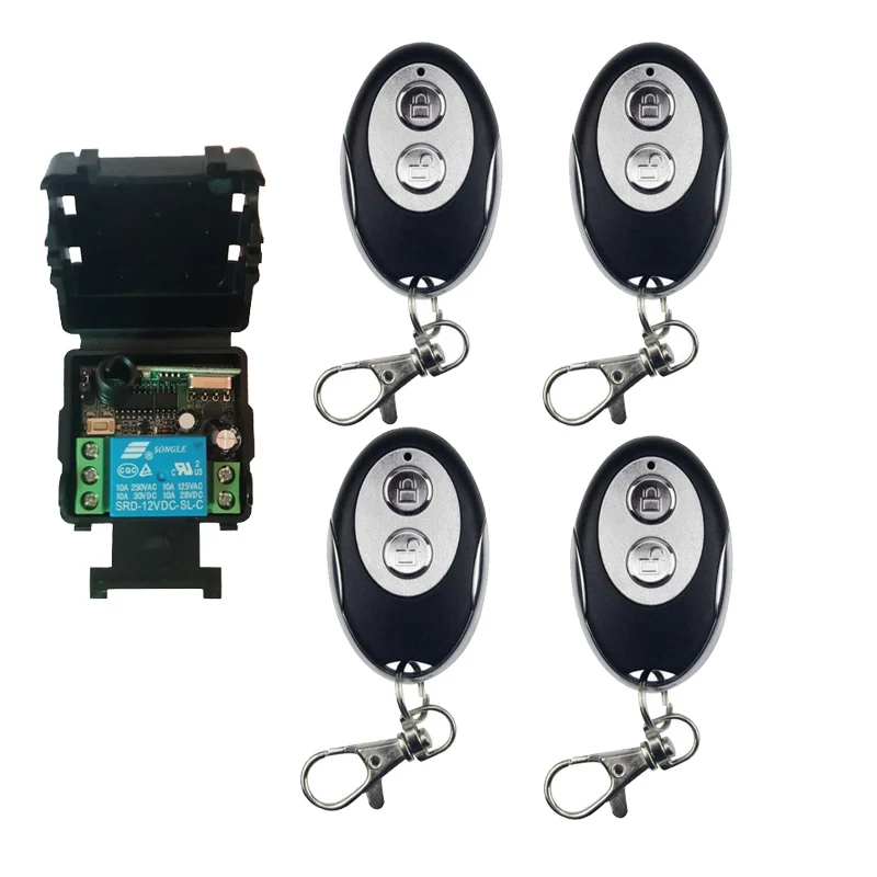 

RF DC 12 v 1CH mini wireless remote control switch receiver transmitter 315/433MHZ 1 channel electric door/lamp /LED.