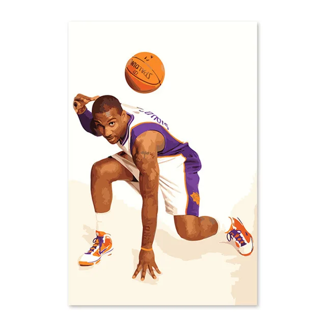 DIY Цифровая живопись Салим Stoudamire Баскетбол плеер гвардии плеер. NBA спортсмен Diy