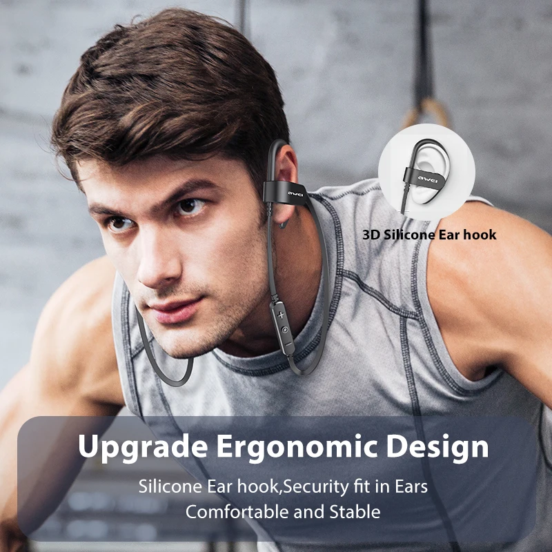 Спортивные Беспроводные Наушники AWEI WT50 Bluetooth двойная мощность!