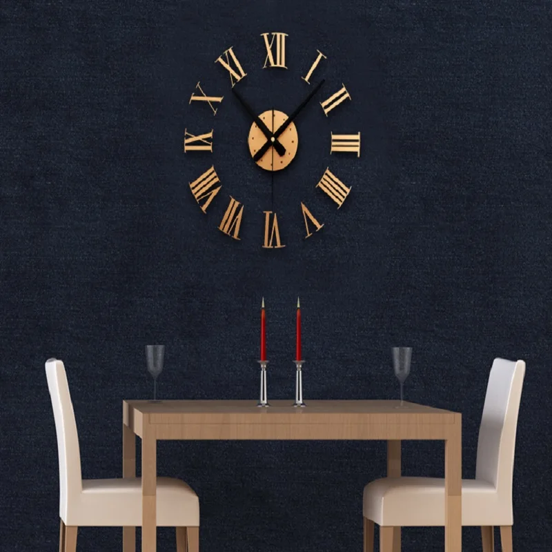 

2017 Wall Clock 3D Clock Large Horloge Murale Duvar Saati Digital Wall Clocks self adhesive Relogio de Parede Reloj de Pared