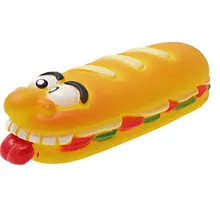 Забавный виниловый сэндвич пищащая собака кошка жевательная игрушка для домашних животных