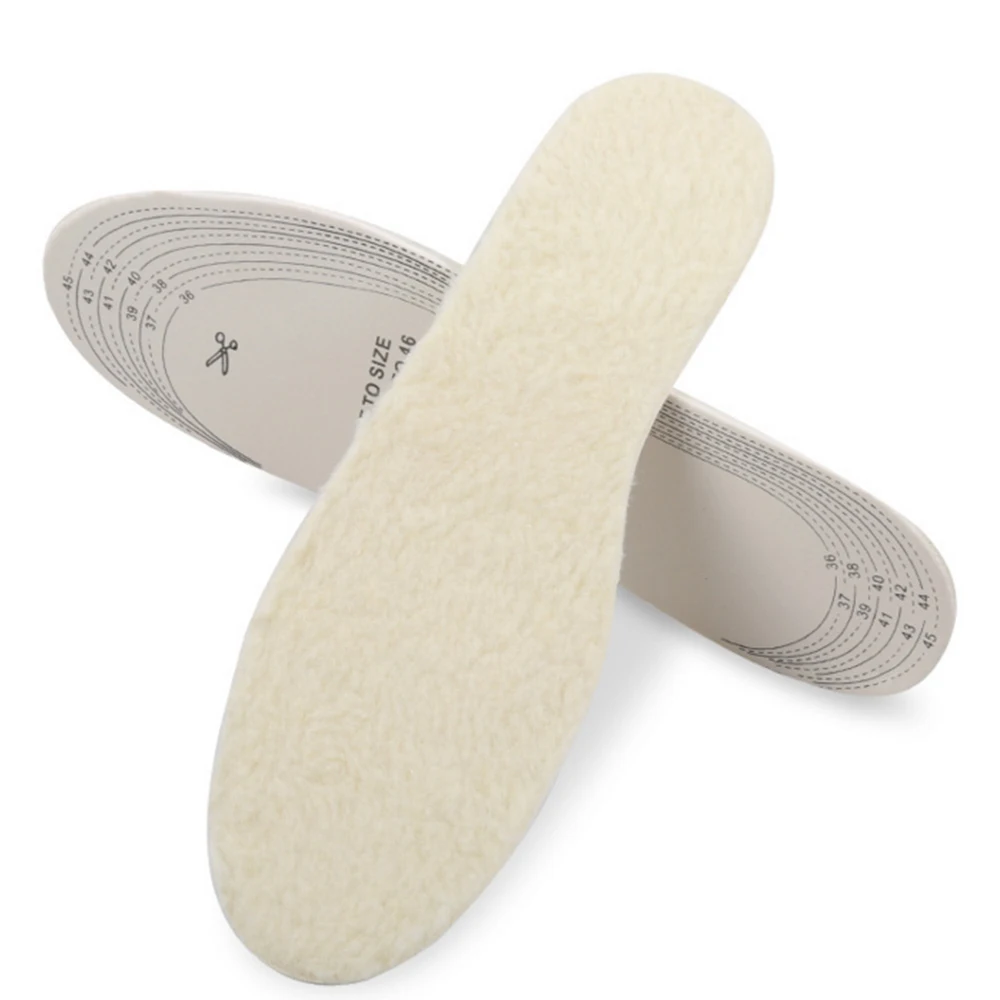 1 pair Fluffy Winter Warm Insoles Foam Pads Cut Soft Thickening Liner