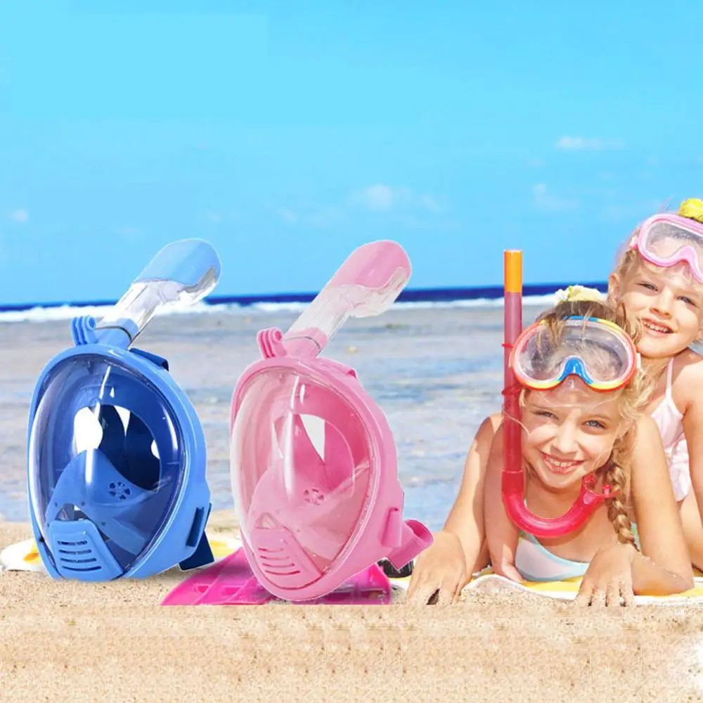 Hot Children Kids Full Face Snorkel Mask 180 Degree View Scuba