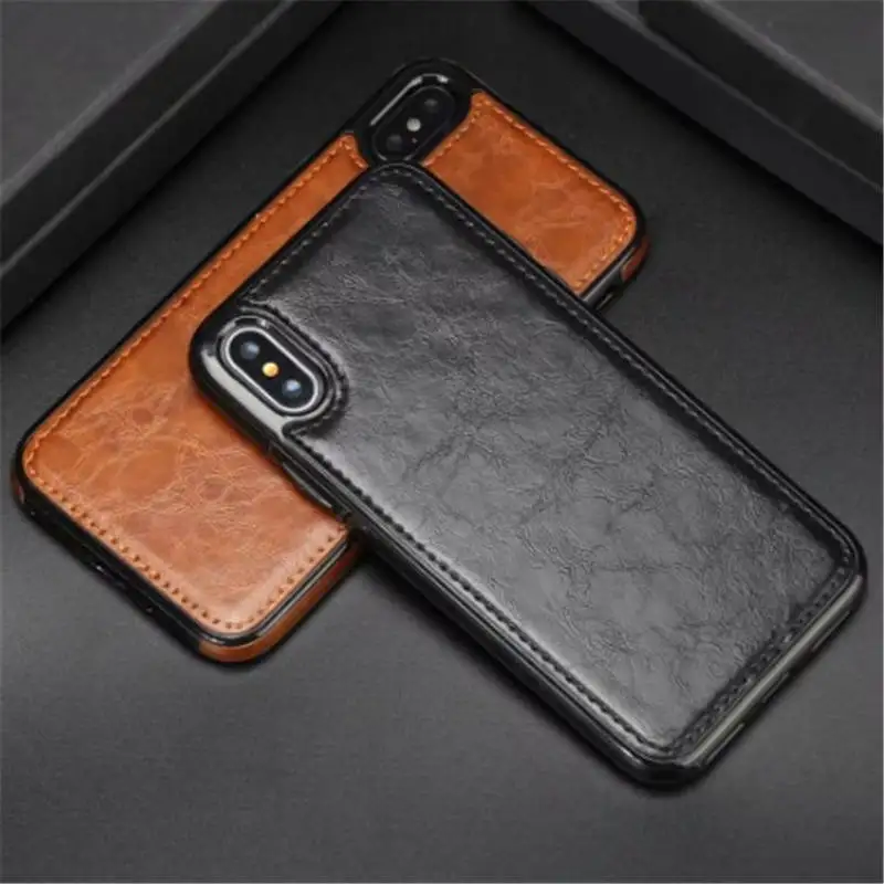 

2019 New Car Leather For Iphone 6 6S 7 8plus X Xs Xr Xsmax Protective Cover Bracket Phone Case