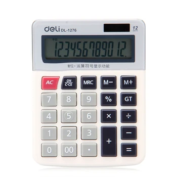 

Deli 1276 calculator display 12 large-screen computer office student 1276a Desktop Business