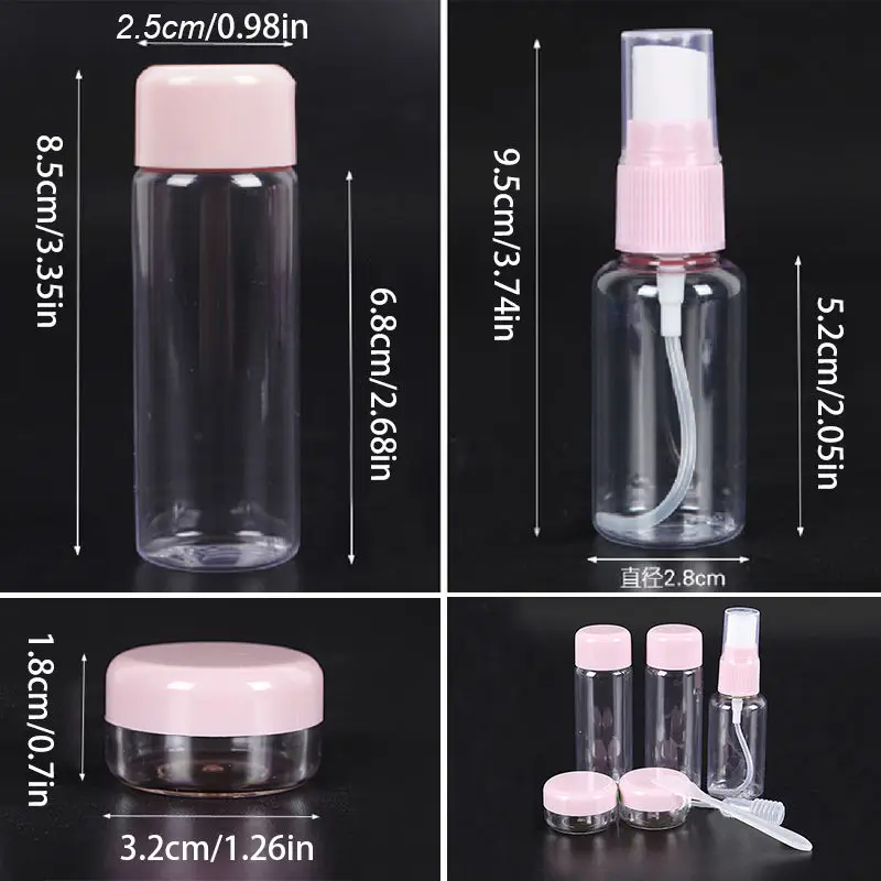 ISKYBOB прекрасный мини 7 шт. дорожный набор пластиковый прозрачный макияж духи контейнер бутылка
