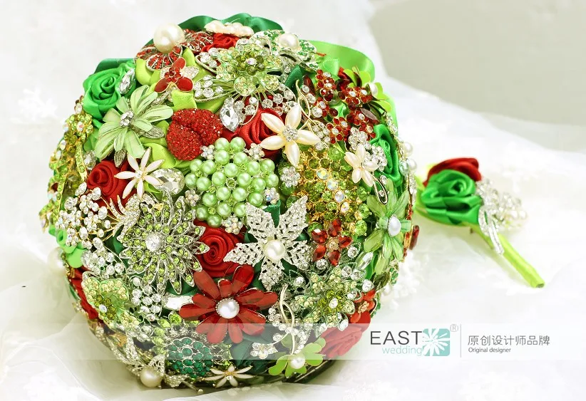 Christmas Theme Brooch Bouquet Advanced Custom Wedding Bridal