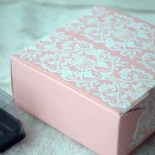 Розовый барокко винтажный белый декоративный узор коробка для печенья торт упаковка для десертов упаковочная коробка для подарка сувениры