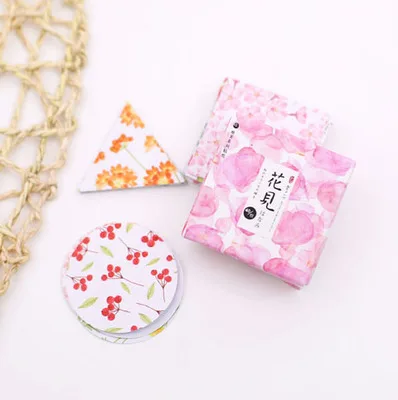 

JDANCE Flower Decorative Envelope Stickers Sliced Diary Stickers Hand Account Stickers Japanese Flowers Paper 40sheets / set
