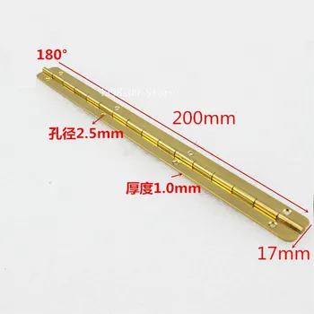 

200 * 17mm180 degree wooden box hardware accessories iron hinge furniture fittings hinge piano flat hinge with screws / 10pcs