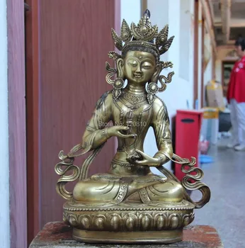 

17 Tibet Buddhism Copper Bronze Vajrasattva kwan-yin Goddess Buddha Statue
