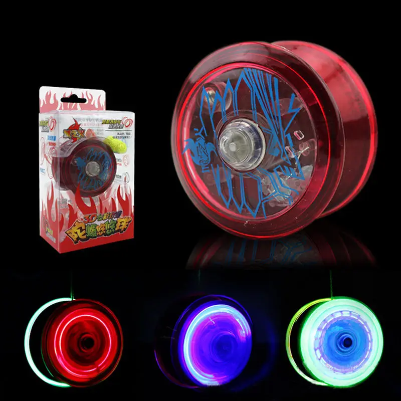 1 قطعة المهنية يويو الكرة المضيئة led وامض yo yo آلية مخلب اليويو لعب الأطفال للأطفال حزب الترفيه عالية السرعة