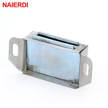 NAIERDI Cabinet Catches Stainless Steel Magnetic Door Stop Closer Kitchen Damper Buffer For Cupboard Wardrobe Furniture Hardware