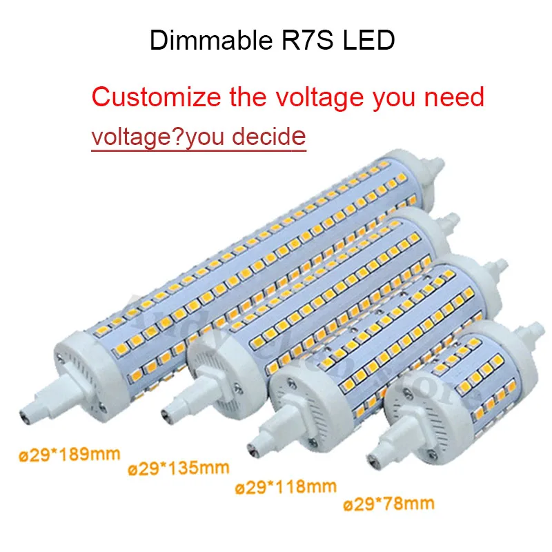 Бесплатная доставка 7 Вт 78 мм СВЕТОДИОДНЫЙ R7S Свет 14 Вт 118 мм r7s лампы затемнения r7s 360 градусов угол идеальный заменить галогенные лампы AC85-265V