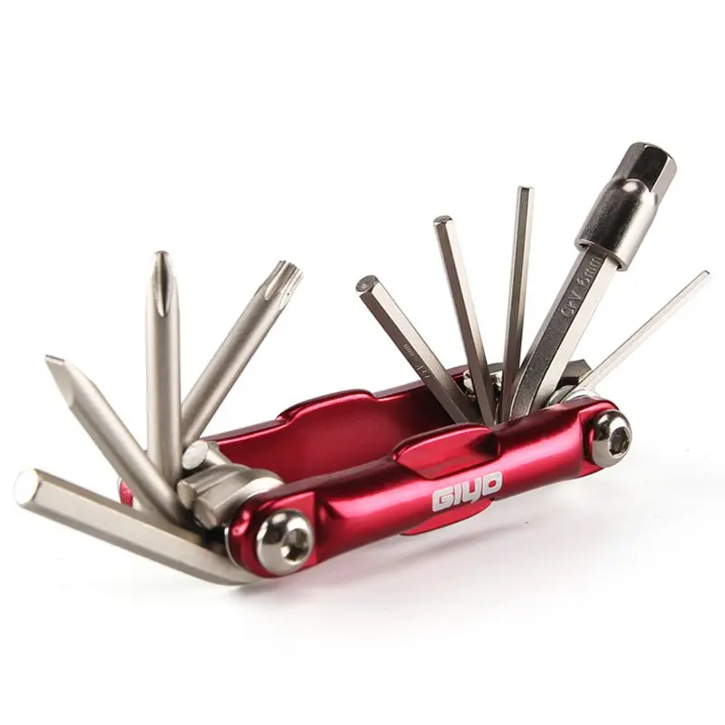 Best Hot GIYO 10 In 1 Bike Tools Bicycle Repairing Set Bike Repair Tool Kit Wrench Screwdriver Bicycle Multifunction Tool