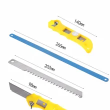 OOTDTY 1" 3 в 1 Мини-пила легкий выпуск алюминиевая пила ножовка мелкозубый с резиновой ручкой ручной инструмент