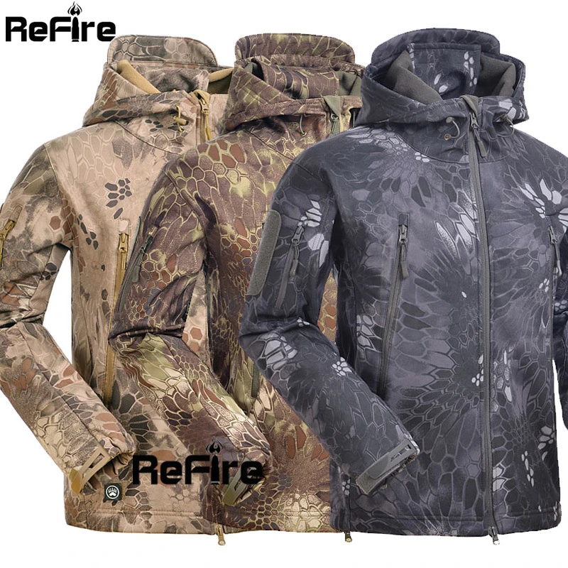Tactical Snake Camouflage Army Jacket Men Military Shark V4.5