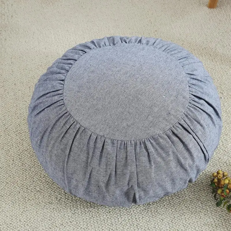 

Linen Futon Cushions Thick Circular Large Fabric Floor Meditation Japanese-style Balcony Window Tatami Cushion Throw Pillow