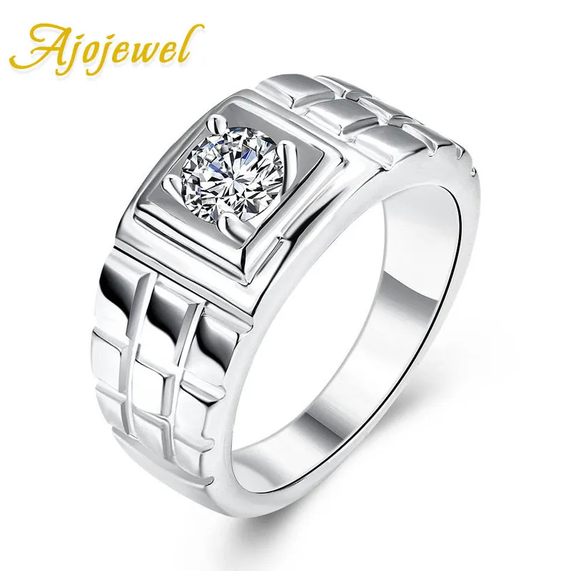 

Ajojewel Bague Homme Size 8 Cubic Zircon Men Rng Stone Luxury Men's Rings Jewelry Fashion Gift
