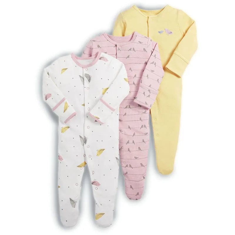 3Pcs/Pack Baby Cotton Clothes Set Newborn Rompers Infant Long Sleeve cartoon Jumpsuit Baby Boys Girls Sleepsuit 0-12Months - Цвет: 9