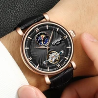 KINYUED   Tourbillon        Moon Phase Self-Wind   s   horloges mannen