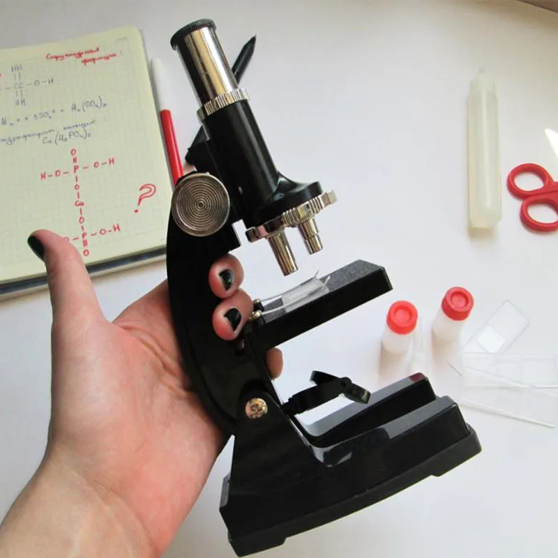 

EYESHOT Children Cheap Toy 450X Zoom Illuminated Monocular Plastic Biological Microscope for Kids Birthday Educational Gift