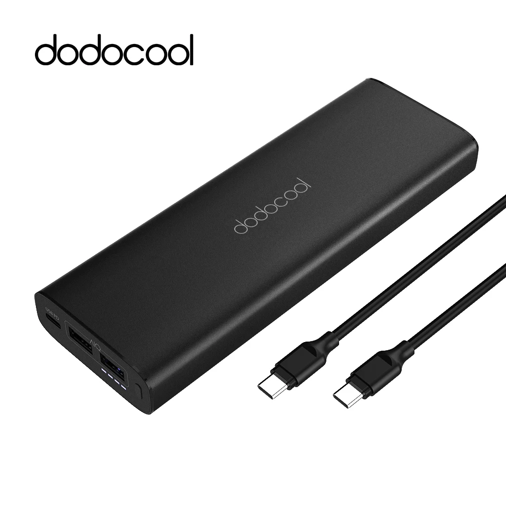 

dodocool Ultra Slim 3-Port 20100 mAh Power Bank 3-Port Portable Charger PowerBank with USB Type-C PD Dual USB for Apple MacBook
